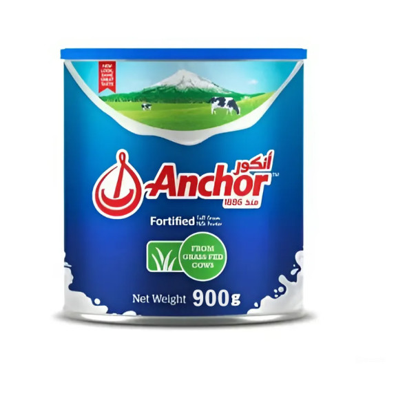 ANCHOR FULL CREAM MILK POWDER TIN 900GM