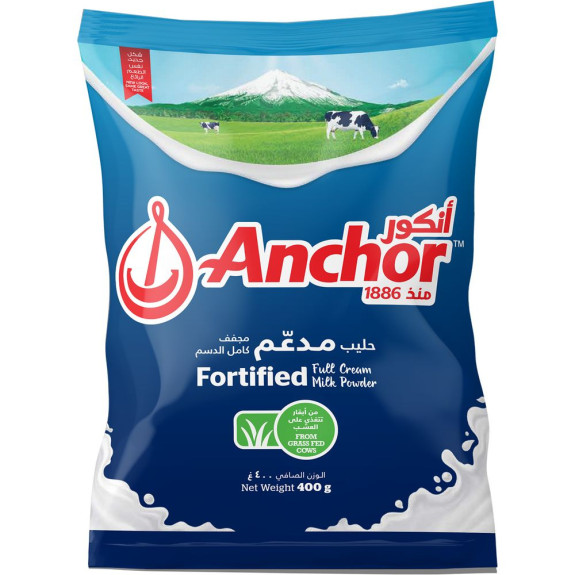 ANCHOR FULL CREAM MILK POWDER POUCH 400gm