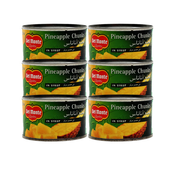 DEL MONTE PINEAPPLE CHUNK IN SYRUP 234GM 6PC
