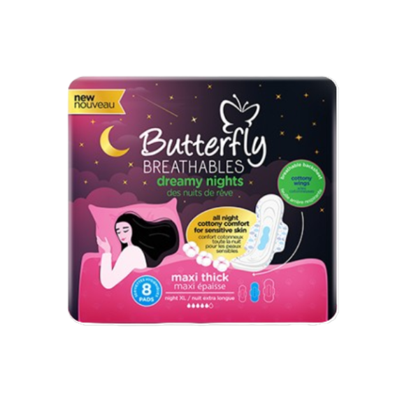 BUTTERFLY MAXI NIGHTS COTTON 8PCS