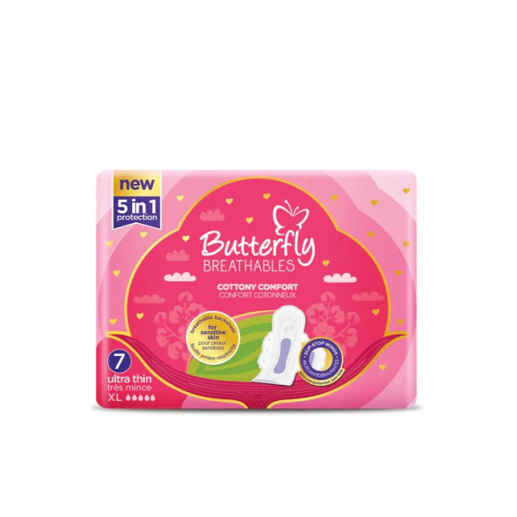 BUTTERFLY BREATHABLES ULTRA COTTONY XL 7PCS